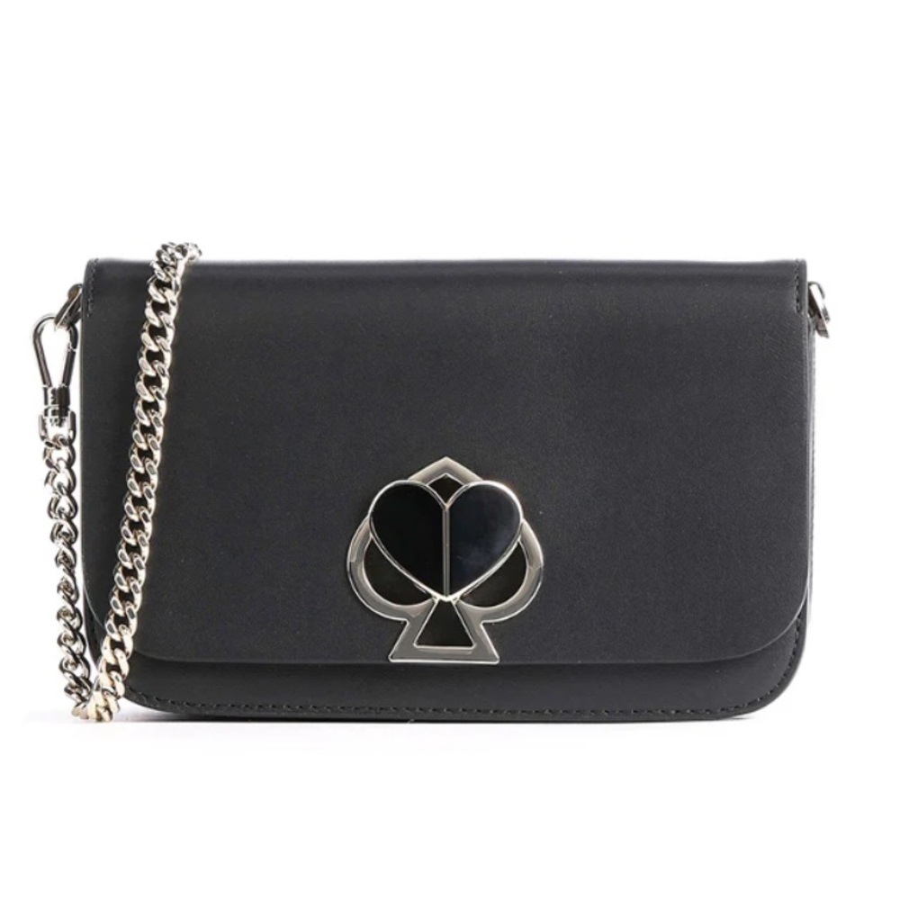 Kate Spade Black Crossbody Bag with Twist-Lock Closure